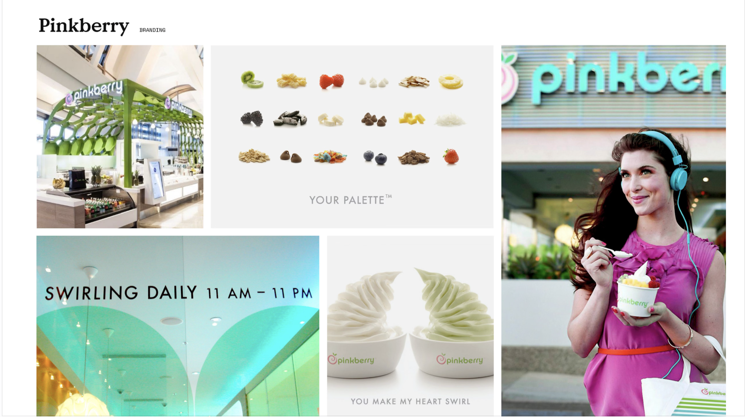 Pinkberry 브랜드 프로젝트 작업물
